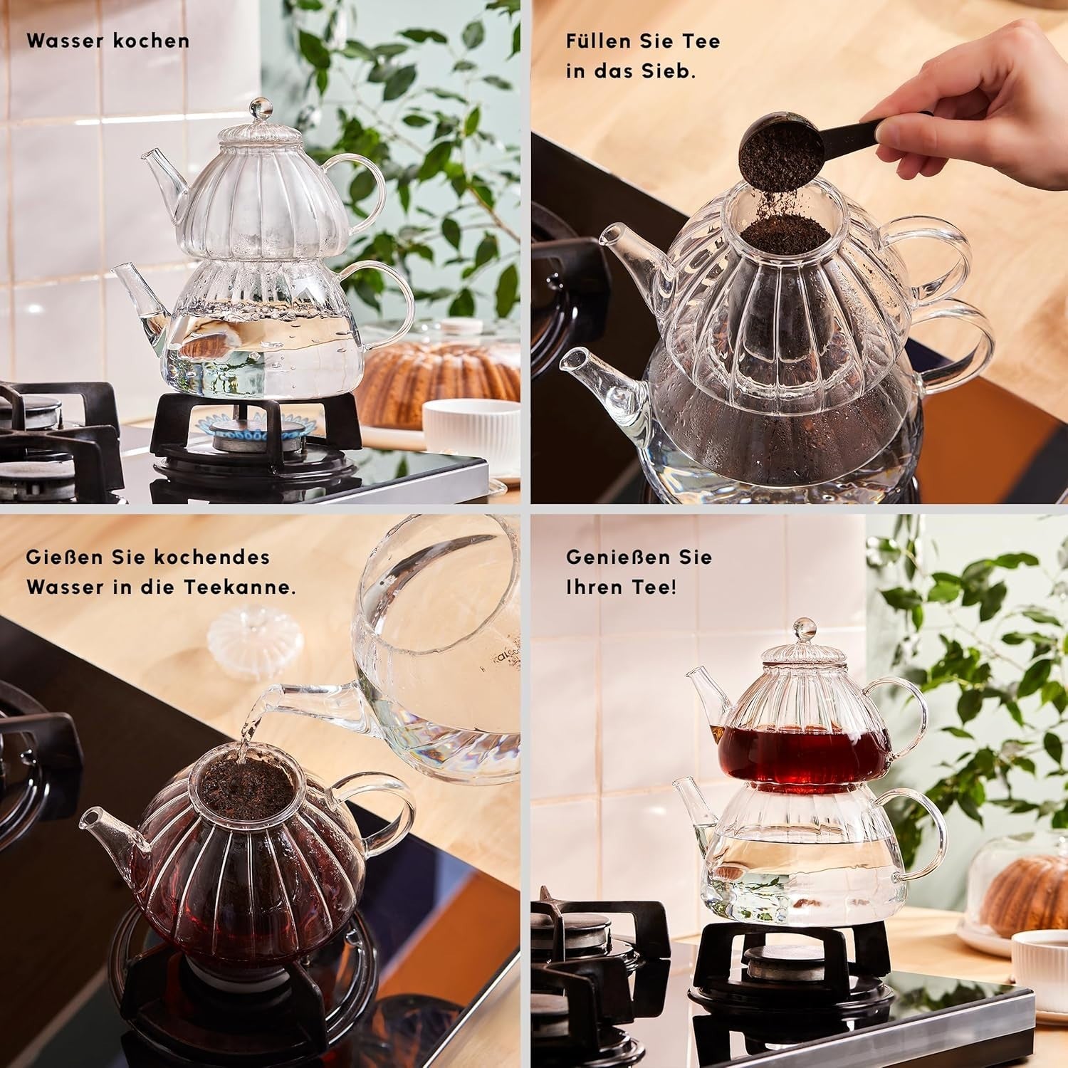 Karaca Lori Glas Teekanne 0,6–1,2L mit Glasgriff – Türkischer Teekocher 🍃