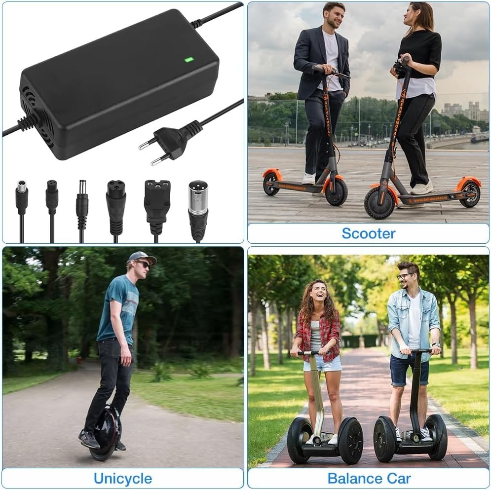 54.6V 2A Ladegerät 6 in 1 für E-Scooter Hoverboard E-Bike Akku 🔋