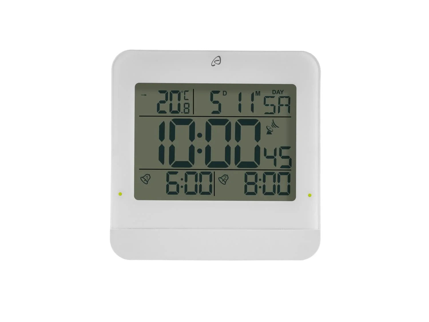 AURIOL® Digitaler Funkwecker mit LCD-Display – Automatische Zeit- & Datumeinstellung, Innentemperatur, Schlummerfunktion & Beleuchtung