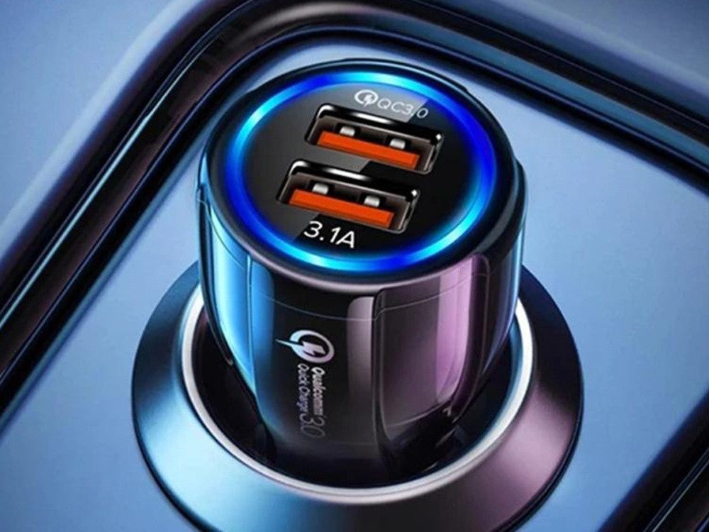 2x USB Quick Charge 3.0 Autoladegerät – Doppellader für Zigarettenanzünder 12–24V