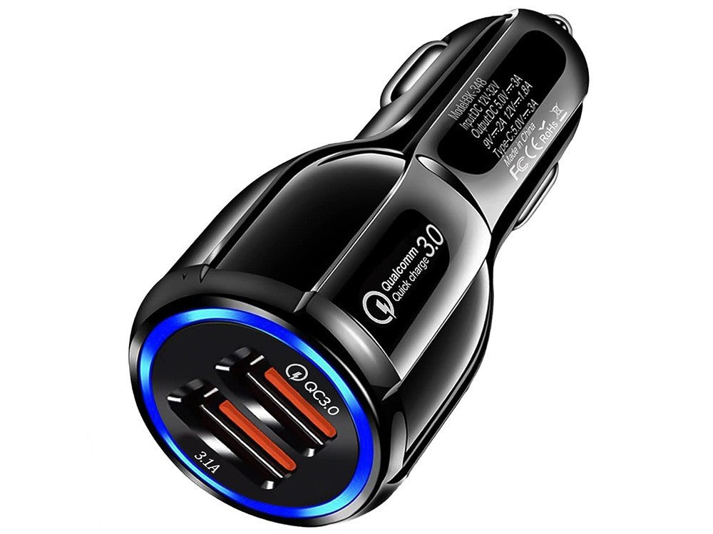 2x USB Quick Charge 3.0 Autoladegerät – Doppellader für Zigarettenanzünder 12–24V