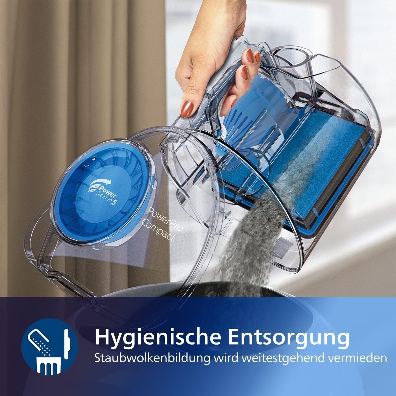 Philips PowerPro Compact Series 3000 Beutelloser Staubsauger – 900 W