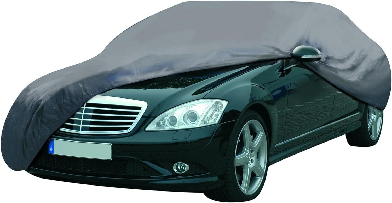 Wasserdichte Dunlop Autoabdeckung 534 x 178 x 120 cm – Ganzjähriger Schutz vor Sonne, Regen, Staub und Schnee