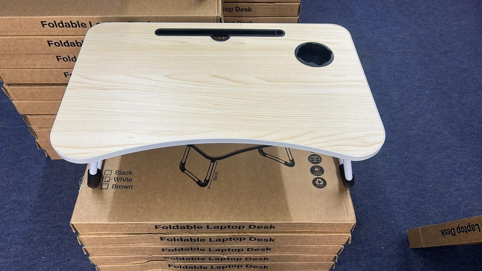 Klappbarer Laptoptisch Betttisch  Laptop Tablett Tisch für Sofa 60x40 cm