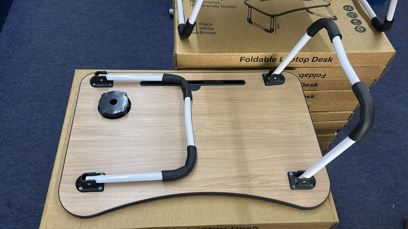 Laptoptisch 60x40 cm – Klappbarer & Tragbarer Notebooktisch für Sofa und Bett