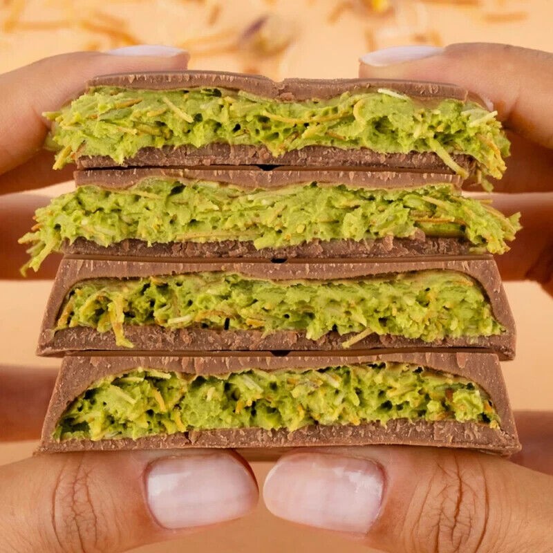 Dubai Style Schokolade mit Pistazien und Kadayif – Orientalischer Genuss aus 1001 Nacht | 100g Tafel