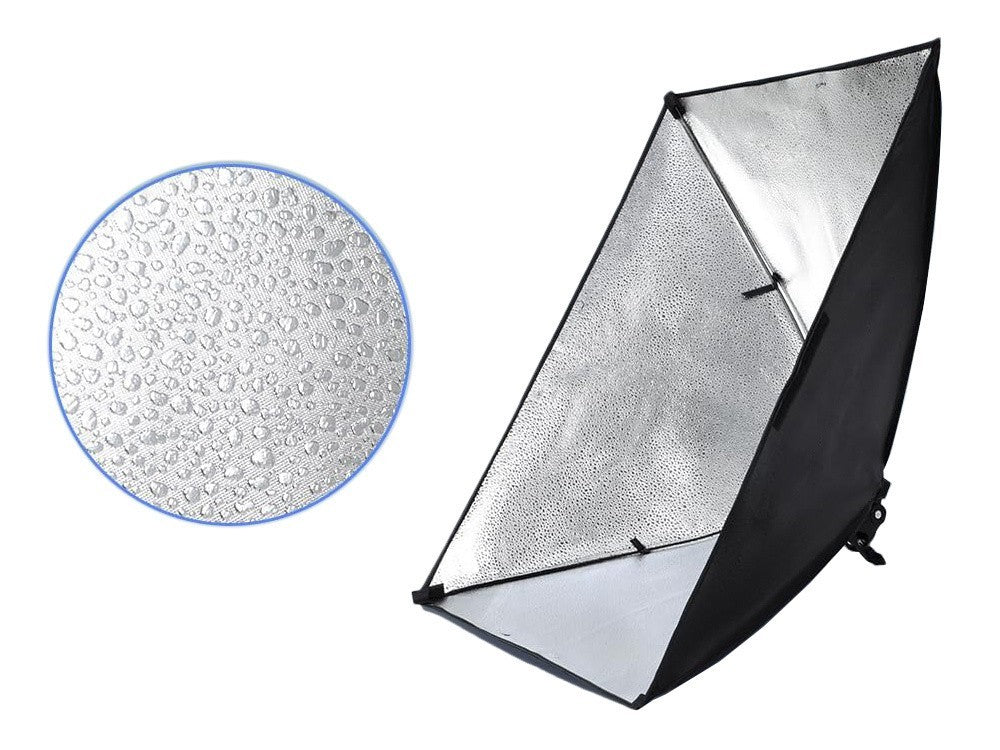 2x Softbox Studioleuchte 135W 50x70cm Fotostudio Set mit Stativ & Tasche 💡📸