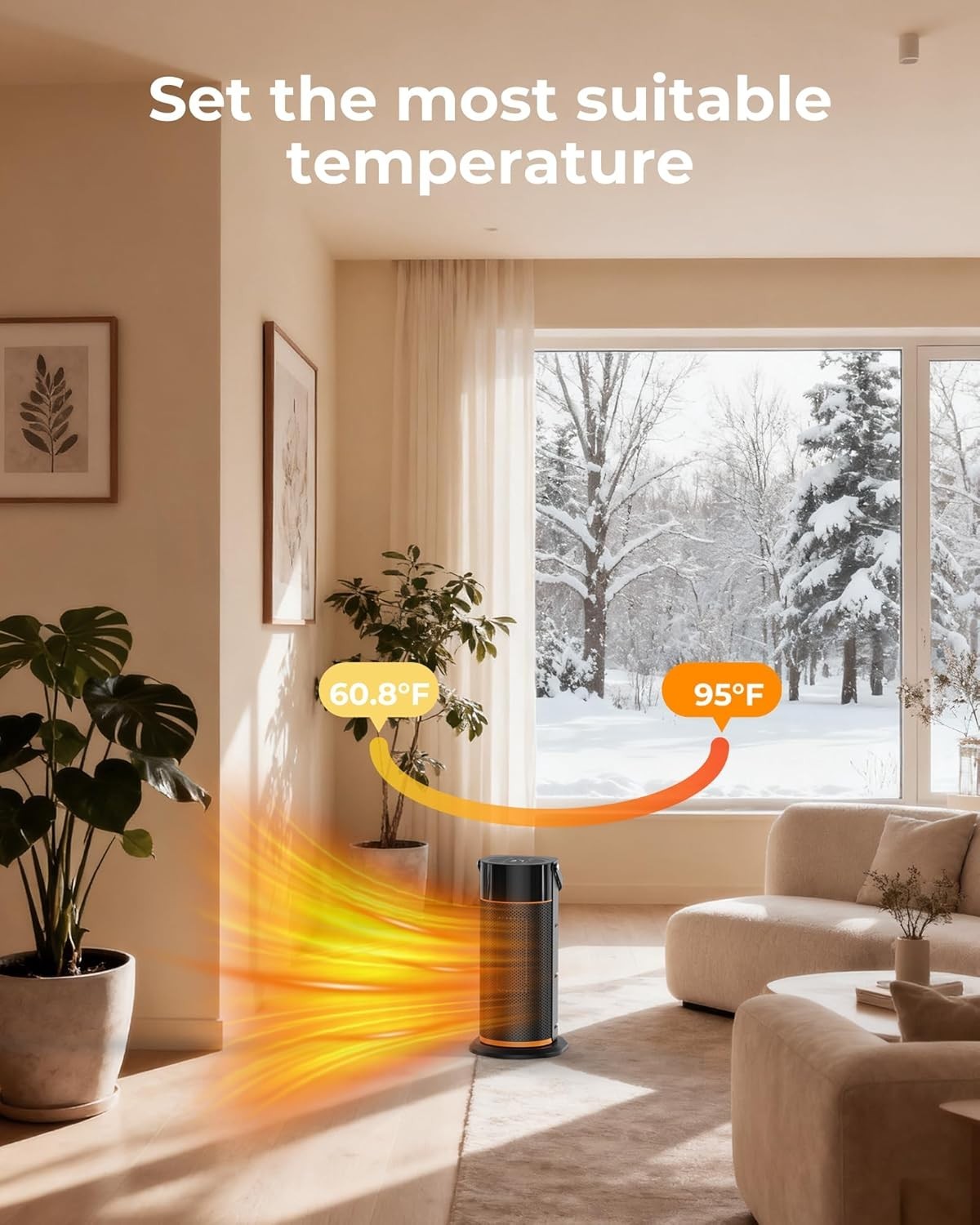 Funtider Heizlüfter 2000W Keramik ECO Timer Fernbedienung Oszillation 🔥