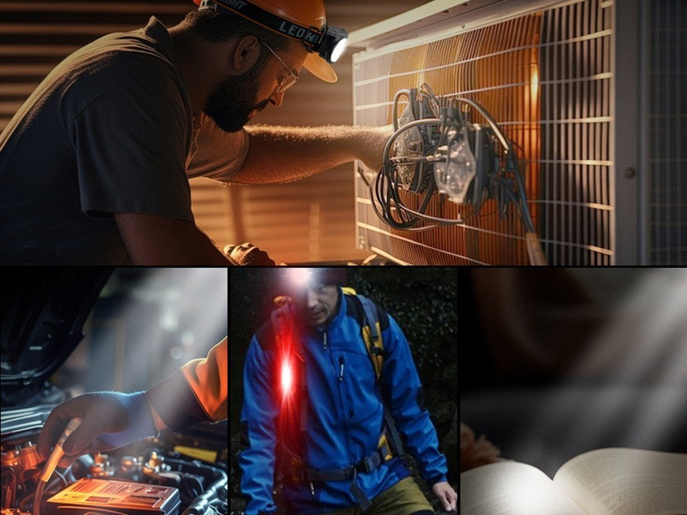 COB Stirnlampe Wiederaufladbar USB-C 5 Modi LED Kopflicht Wasserdicht 🔦