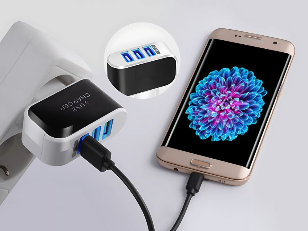 USB Ladegerät 3x Port Quick Charge 3.0 3.1A Schnellladegerät 5W Universal ⚡