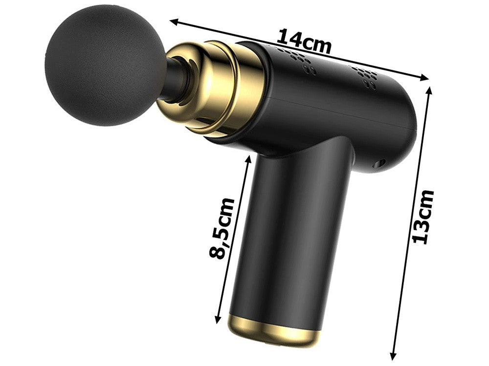 Mini Massagepistole Elektrisch 6 Stufen mit 4 Aufsätzen USB-C Wiederaufladbar 💪