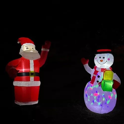 Aufblasbarer Weihnachtsmann 180 cm – LED Santa Deko mit Gebläse, IP44 wetterfest für Garten & Haus