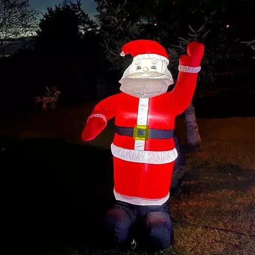 Aufblasbarer Weihnachtsmann 180 cm – LED Santa Deko mit Gebläse, IP44 wetterfest für Garten & Haus