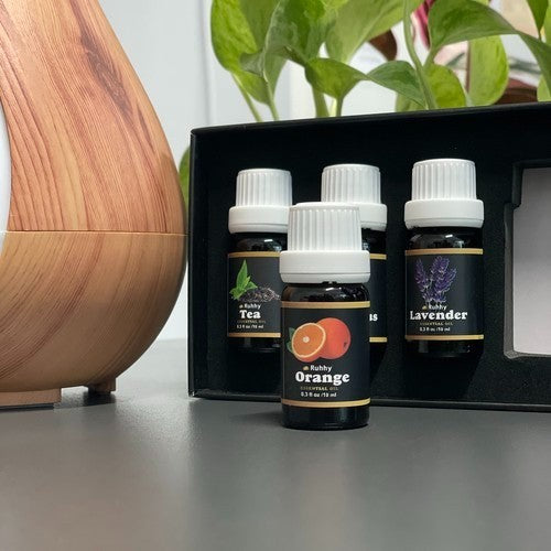 Ätherische Öle Set 6x10ml – Naturreine Aromatherapie Duftöle für Diffuser, Massage & Raumduft