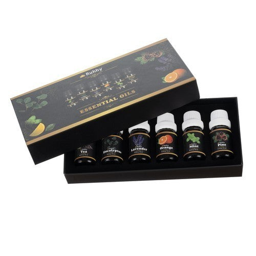 Ätherische Öle Set 6x10ml – Naturreine Aromatherapie Duftöle für Diffuser, Massage & Raumduft