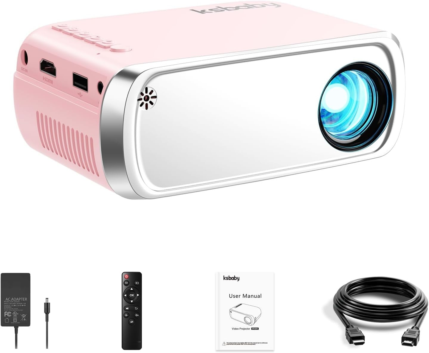 Mini Projektor Tragbarer LED Beamer Outdoor Heimkino HDMI USB für Smartphone