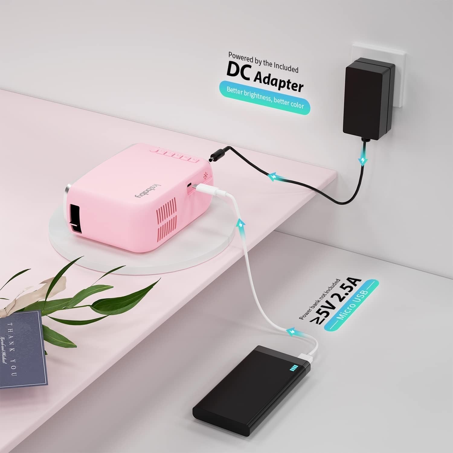 Mini Projektor Tragbarer LED Beamer Outdoor Heimkino HDMI USB für Smartphone