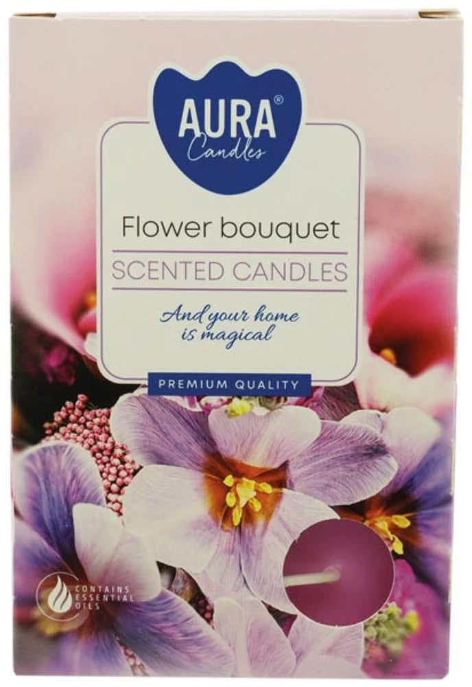 Duft-Teelichte 6er Pack – Jasminblüte, Vanille-Orchidee, Liebe – ca. 4 Std Brenn