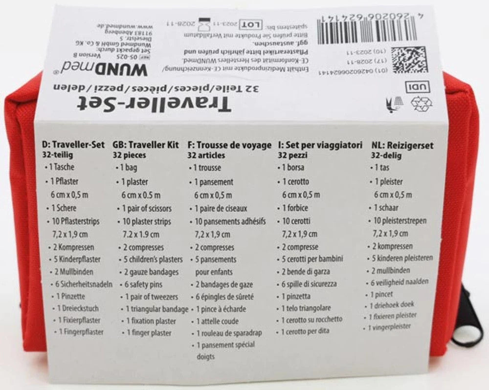 Erste Hilfe Reise-Set 32-tlg. Camping Fahrrad Wandern Pflaster Kinderpflaster