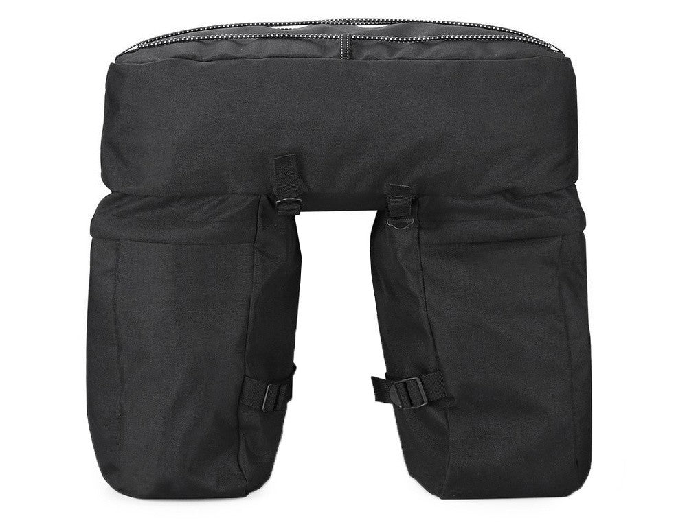 60L Fahrrad Gepäckträgertasche–Wasserdicht, 3Hauptfächer, Reflektoren & Regenhül