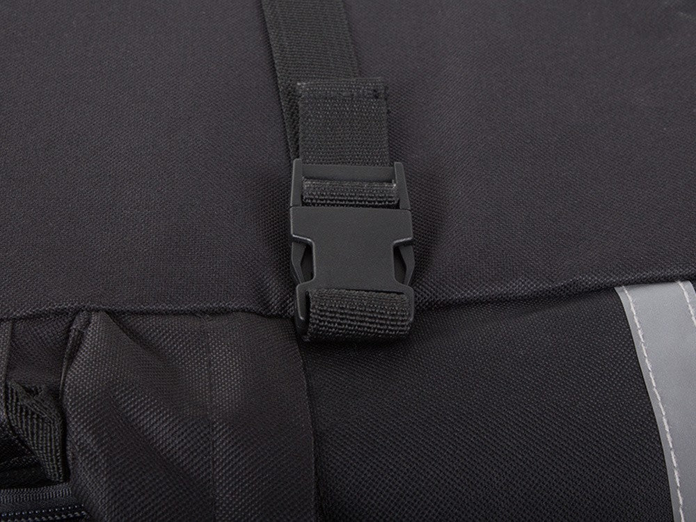 60L Fahrrad Gepäckträgertasche–Wasserdicht, 3Hauptfächer, Reflektoren & Regenhül