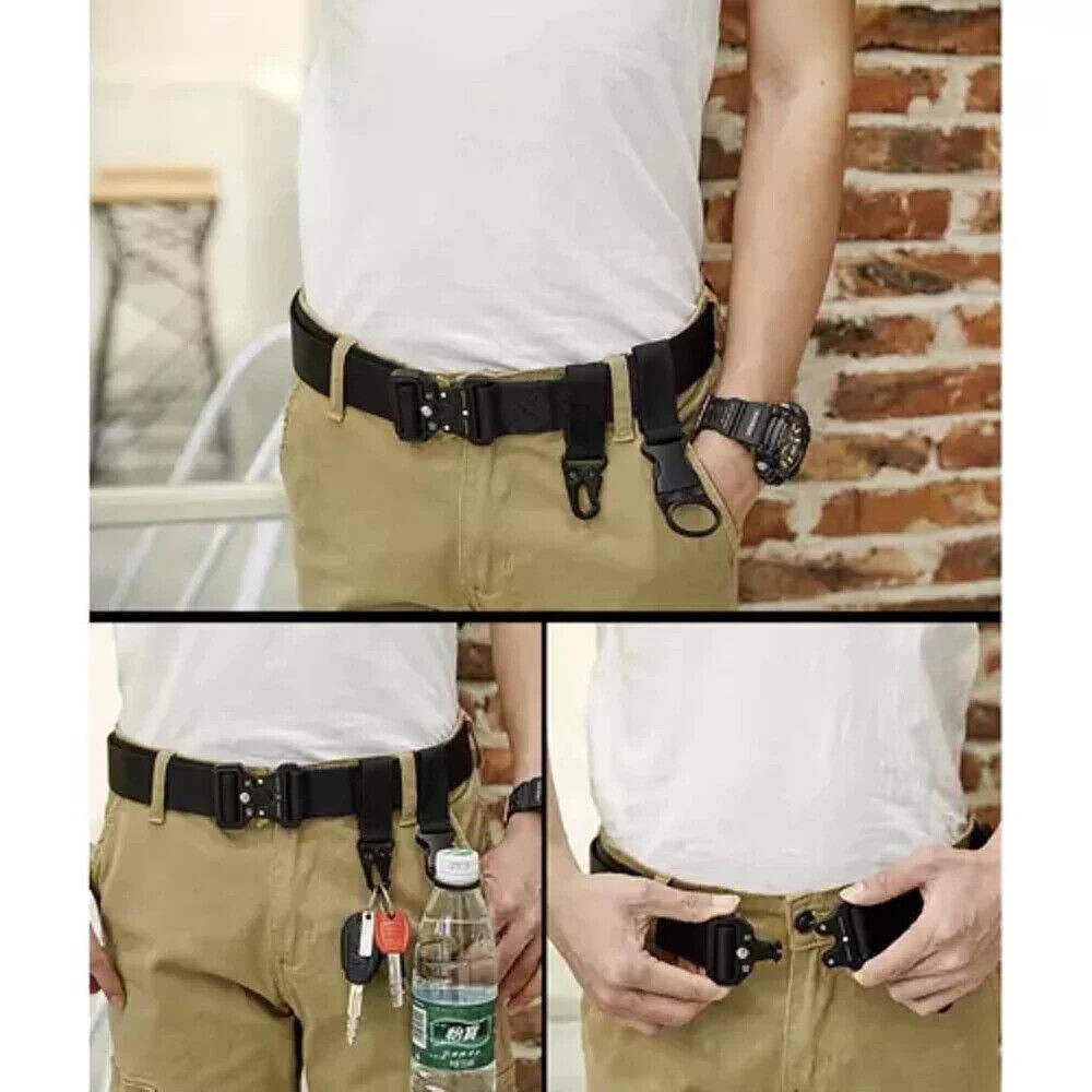 Gürtel Herren Militär Taktischer Military Arbeitsgürtel Schwerlast Schnalle Dame