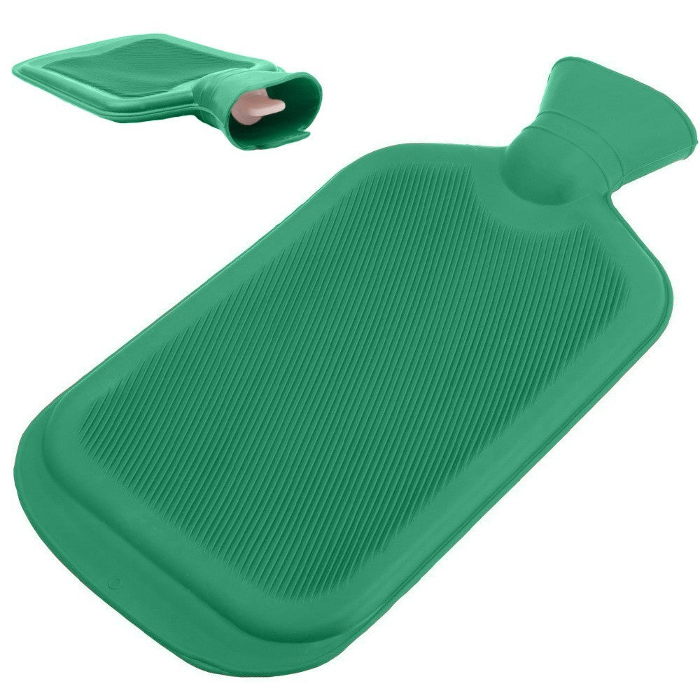 Wärmflasche 2L – 2000ml Gummi Heizkissen Fußwärmer Wasserbefüllung Zufallsfarbe