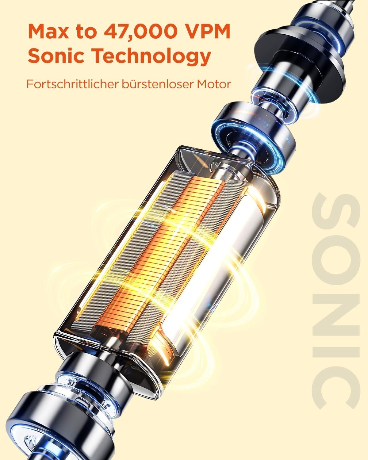 Elektrische Schallzahnbürste – 5 Modi 3 Intensitäten 8 Köpfe Timer Reiseetui   BLAU oder ROSENROT FARBE     6974680411613