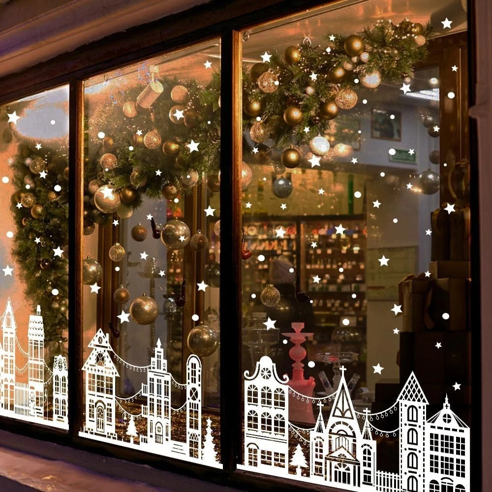 Weihnachten Fensteraufkleber – 10 Bögen Winter Fensterbilder, Doppelseitig Sichtbar, PVC & Wiederverwendbar