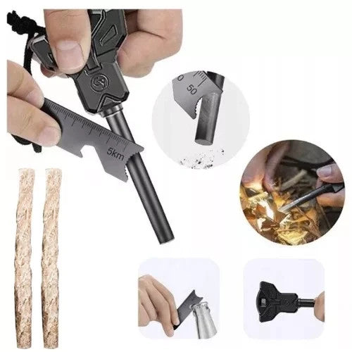 Survival Kit 10-in-1 – Outdoor Notfall-Set mit Messer, Kompass & taktischer Taschenlampe | Professionelles Überlebenspaket