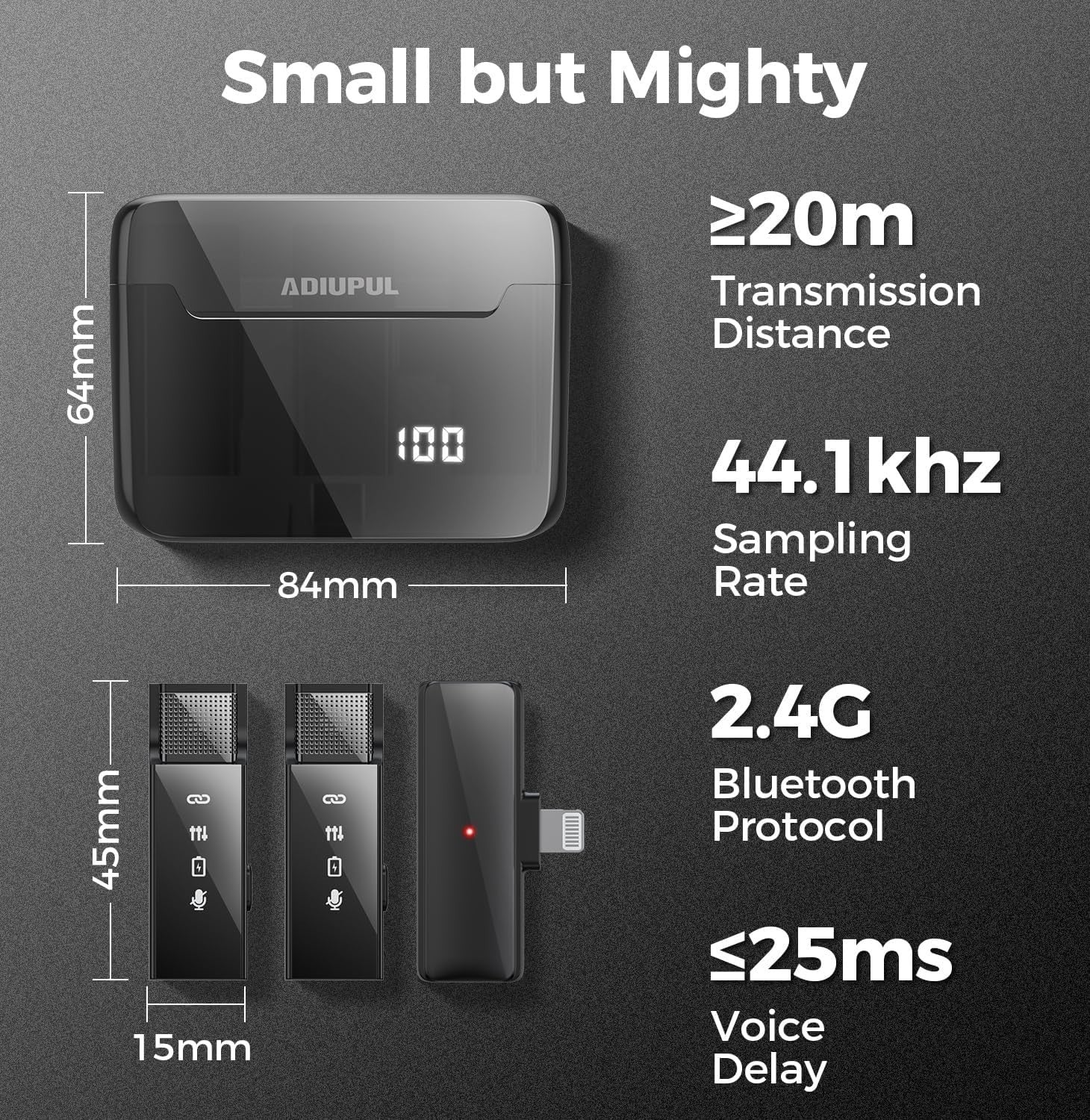 Kabelloses Lavalier Mikrofon Set für iPhone iPad mit Geräuschfilter 30h🎤📱