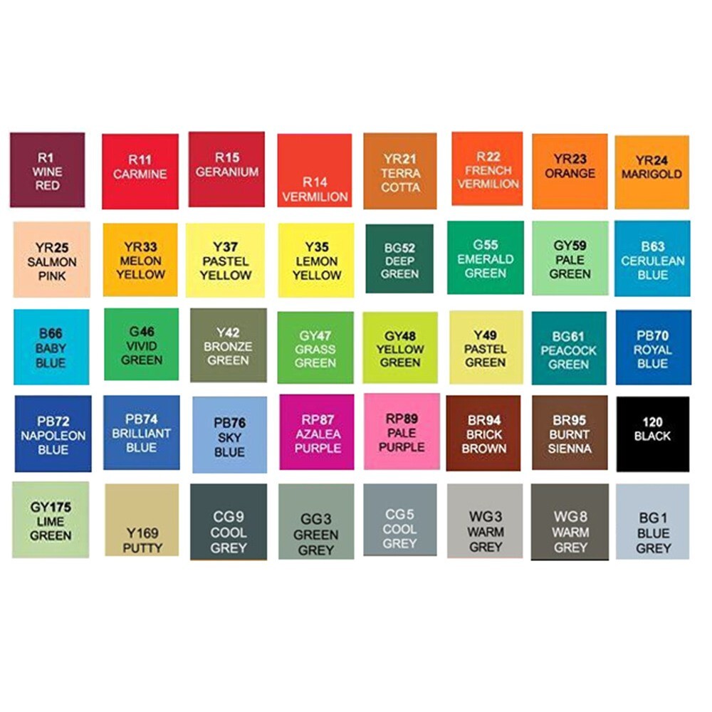 40 Stück Alkoholmarker Set | Doppelseitige Filzstifte für Kinder & Erwachsene | Feine und breite Spitze, Alkoholbasis, mit Etui