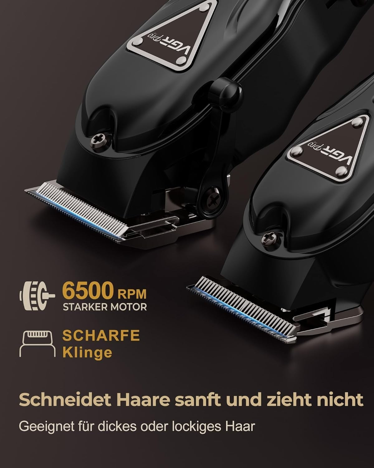 Kabellose Haarschneidemaschine für Herren – Profi T-Trimmer Set mit langer Akkulaufzeit, leise & präzise, Schwarz
