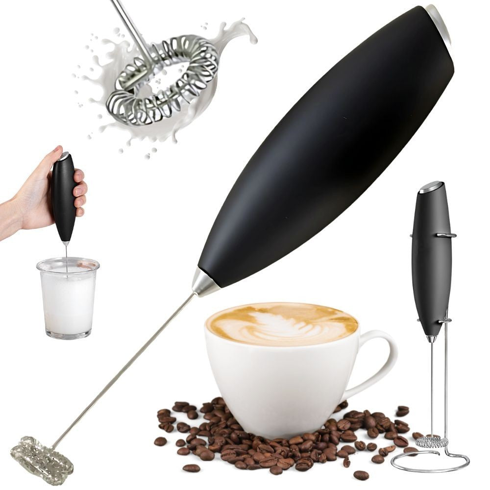 Milchaufschäumer Handmixer Mini Elektromixer mit Ständer für Kaffee Schaum
