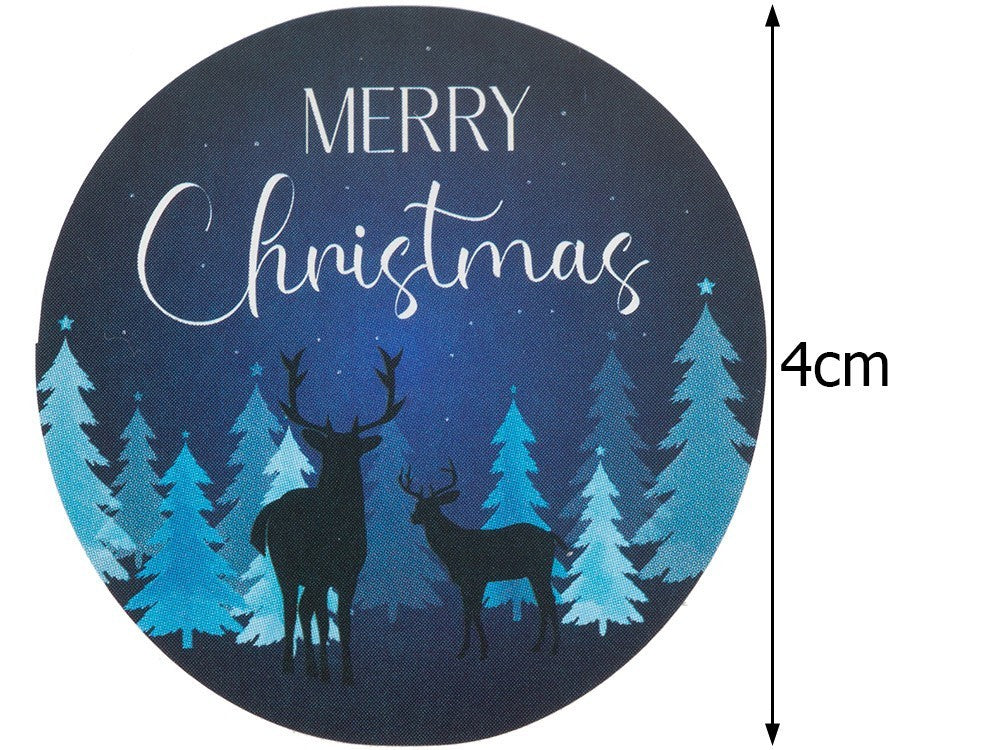 Weihnachtliche Aufkleber Rolle 500 Stück Frohe Weihnachten Sticker Deko 🎄