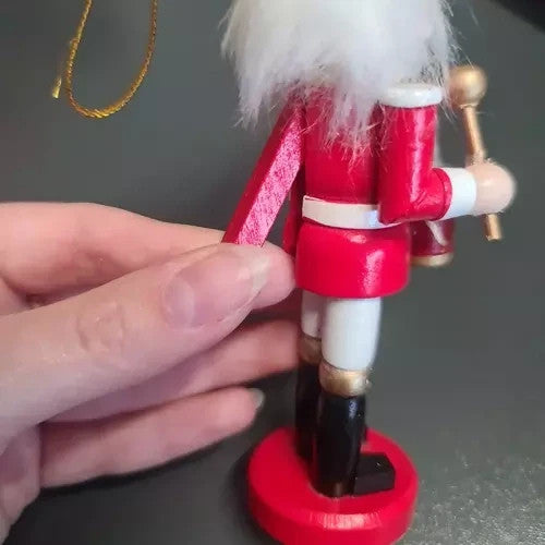 Nussknacker Weihnachtsbaum Deko Holz 5er Set Figuren 2in1 zum Hängen 🎄