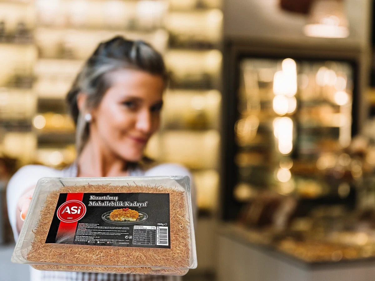 Kadayif geröstet Engelshaar Teigfäden 200g für Künefe & Dubai Schokola Kadayif geröstet Engelshaar Teigfäden 200g für Künefe & Dubai Schokola