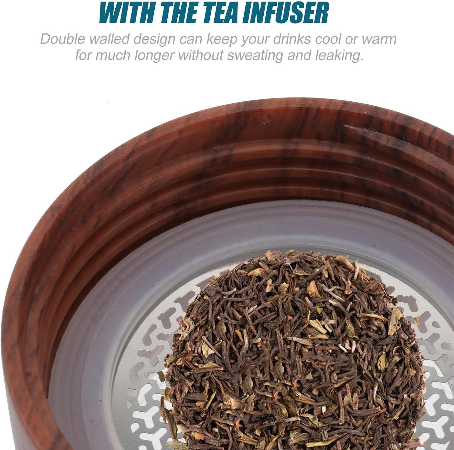 300 ml Hitzebeständiger Glas Teebecher mit Teesieb – Doppelwandige Teetasse