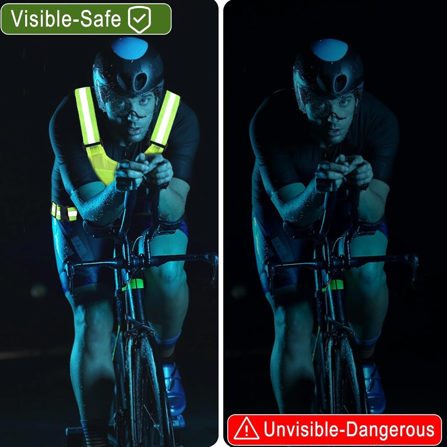 Reflektierende Laufweste 5-teilig mit Handyhalter Warnweste Fahrrad Joggen