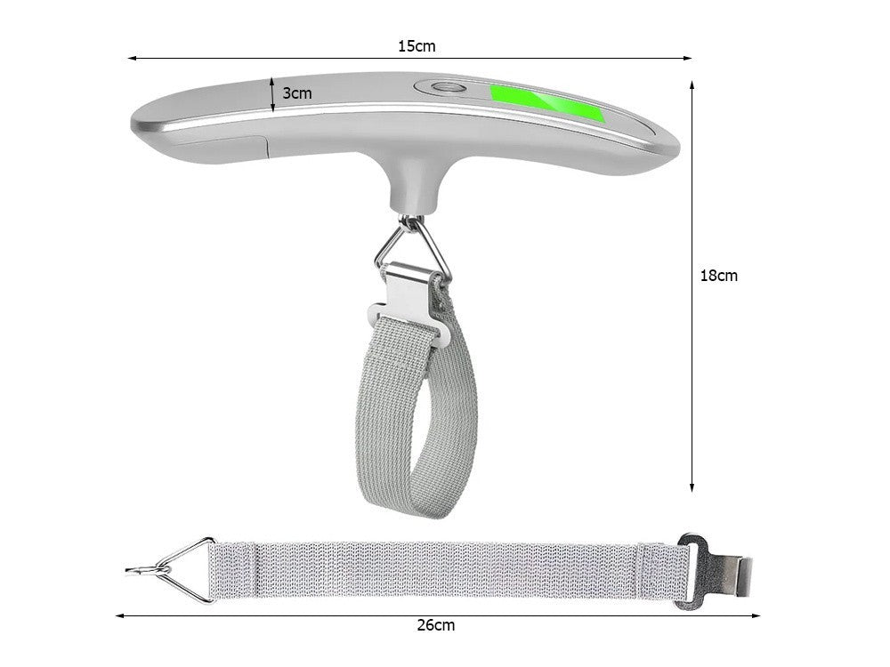 Digitale Gepäckwaage 50kg LCD Kofferwaage tragbar präzise Reise ✈️