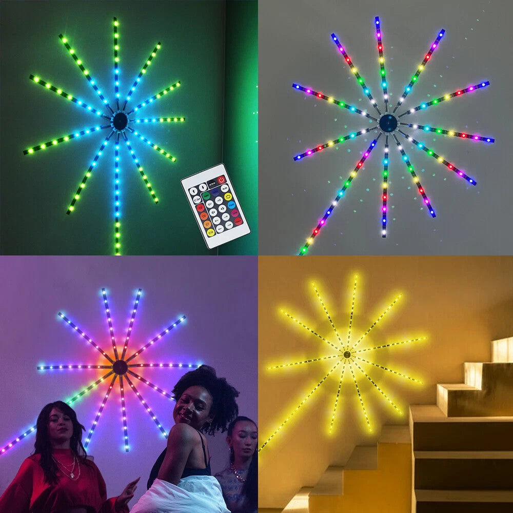 RGB LED Feuerwerk Lichterkette Stripe Bluetooth Musik Traumfarben 5V