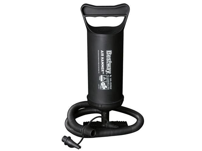 Bestway Air Hammer 30cm Handpumpe Doppelhub mit 3 Düsen für Luftmatratze