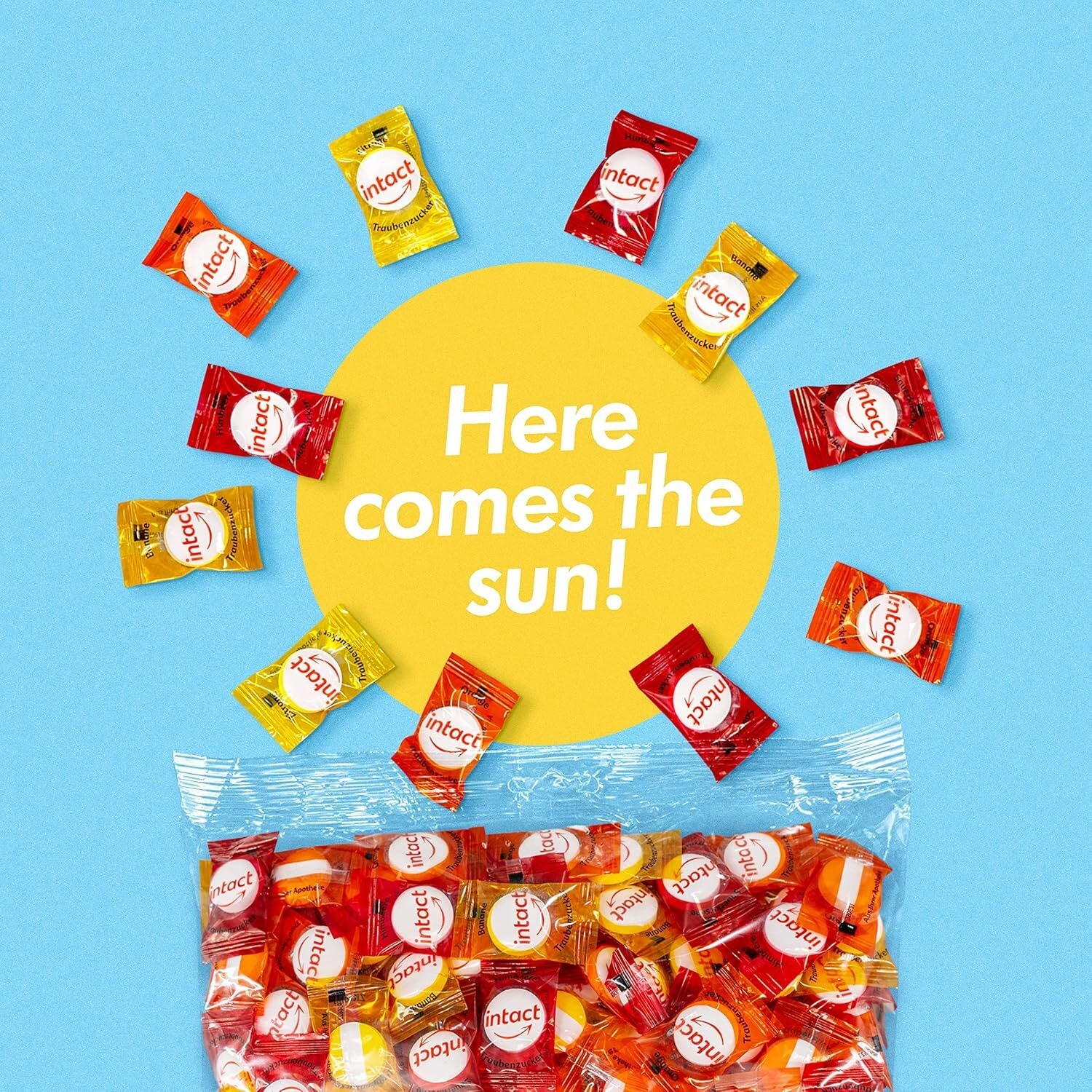 Intact (Kindermischung) Traubenzucker im Beutel • 500g Traubenzucker Bonbons