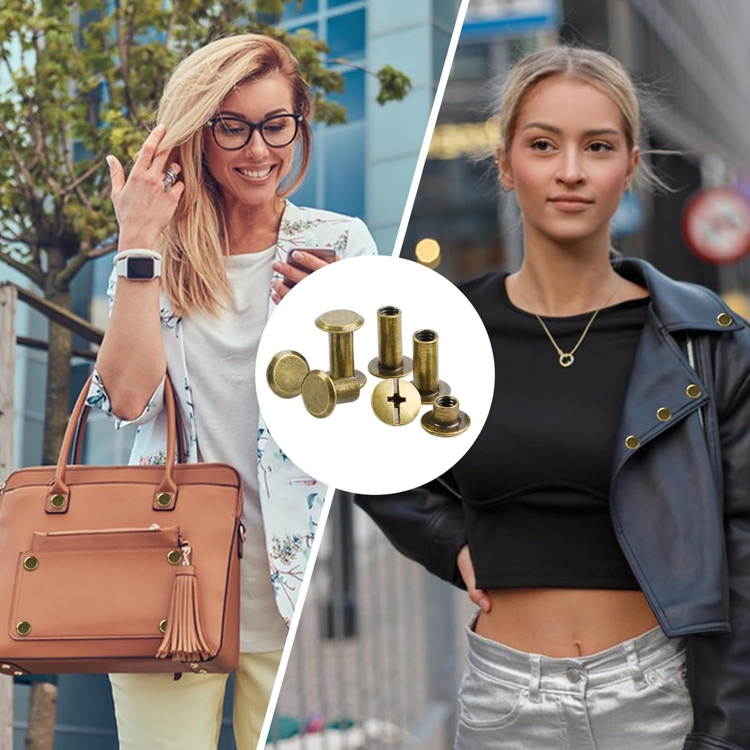 110x Chicago Schrauben M5 Buchschrauben Nieten Leder Handwerk Bronze