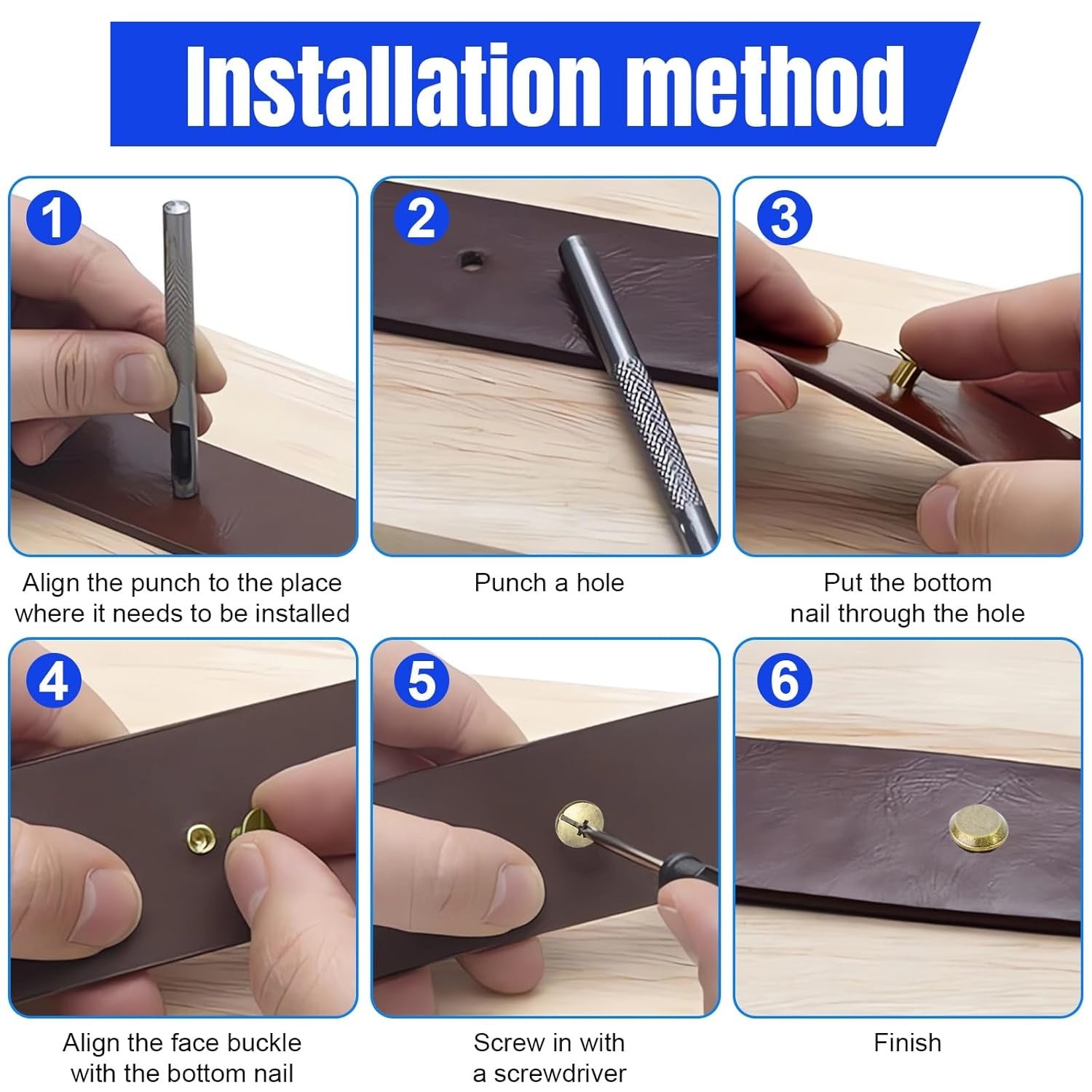 110x Chicago Schrauben M5 Buchschrauben Nieten Leder Handwerk Bronze