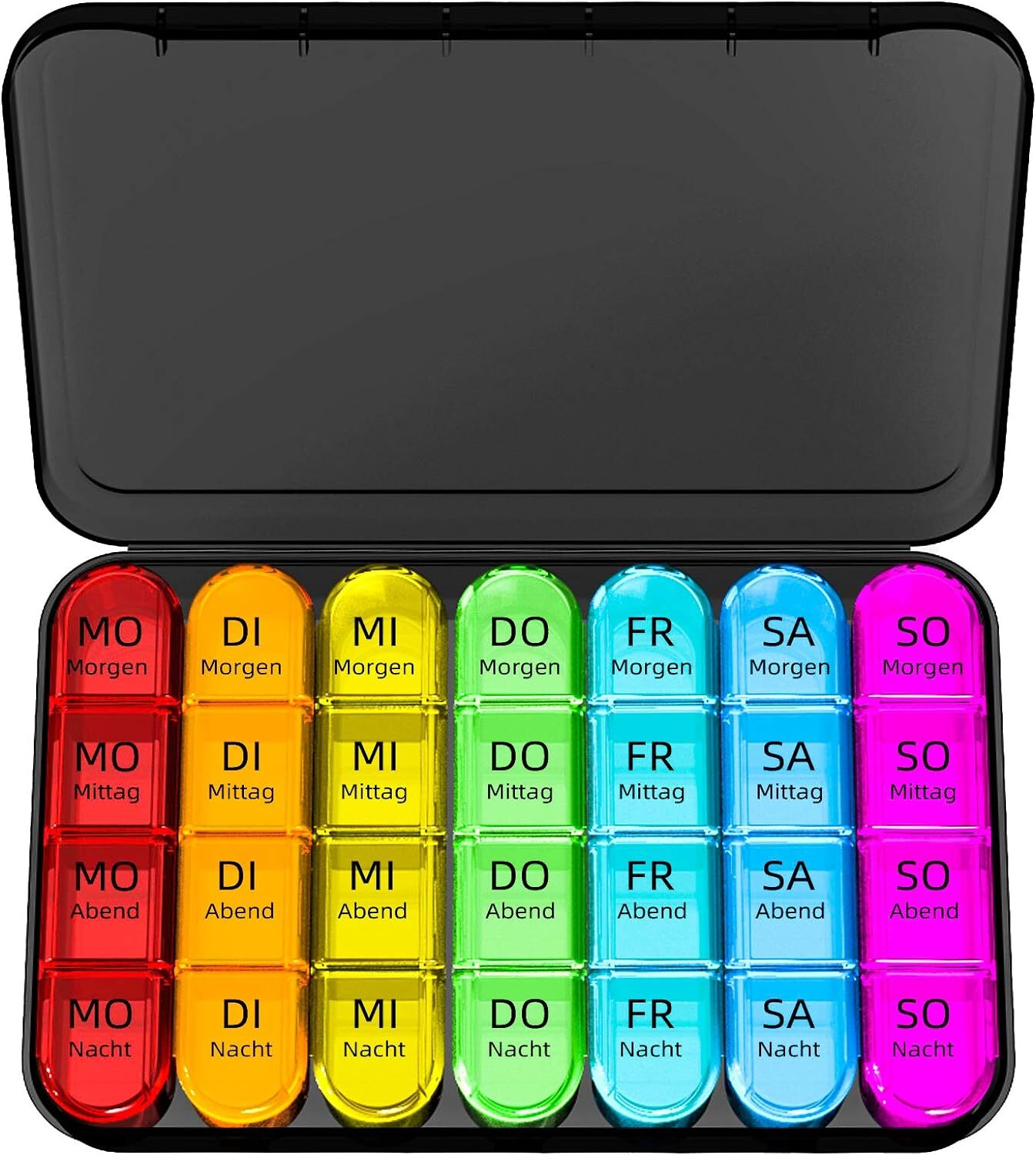 Doruimi Tablettenbox 7 Tage Morgens Mittags Abends, Klein Pillendose Große