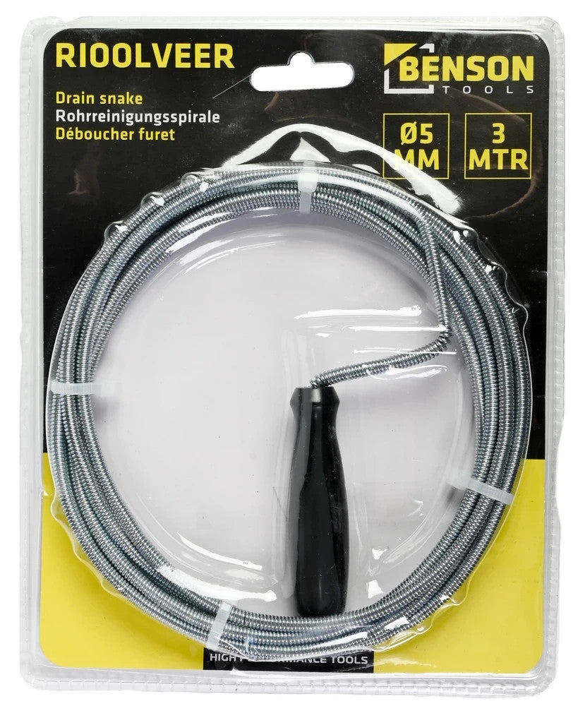Rohrreinigungsspirale 3m Rohrreinigungsgerät Rohrreinigungswelle Abflussspirale