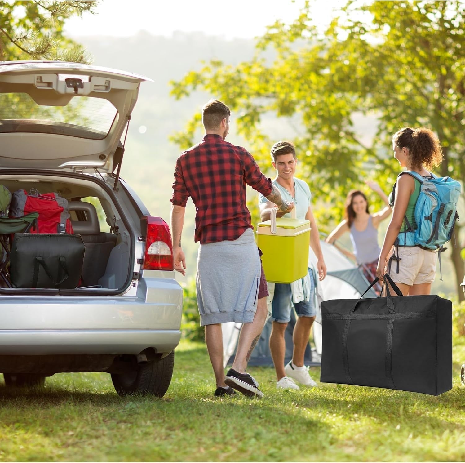 XXL Reisetasche 180L Wasserabweisend Aufbewahrungstasche Kodura Schwarz
