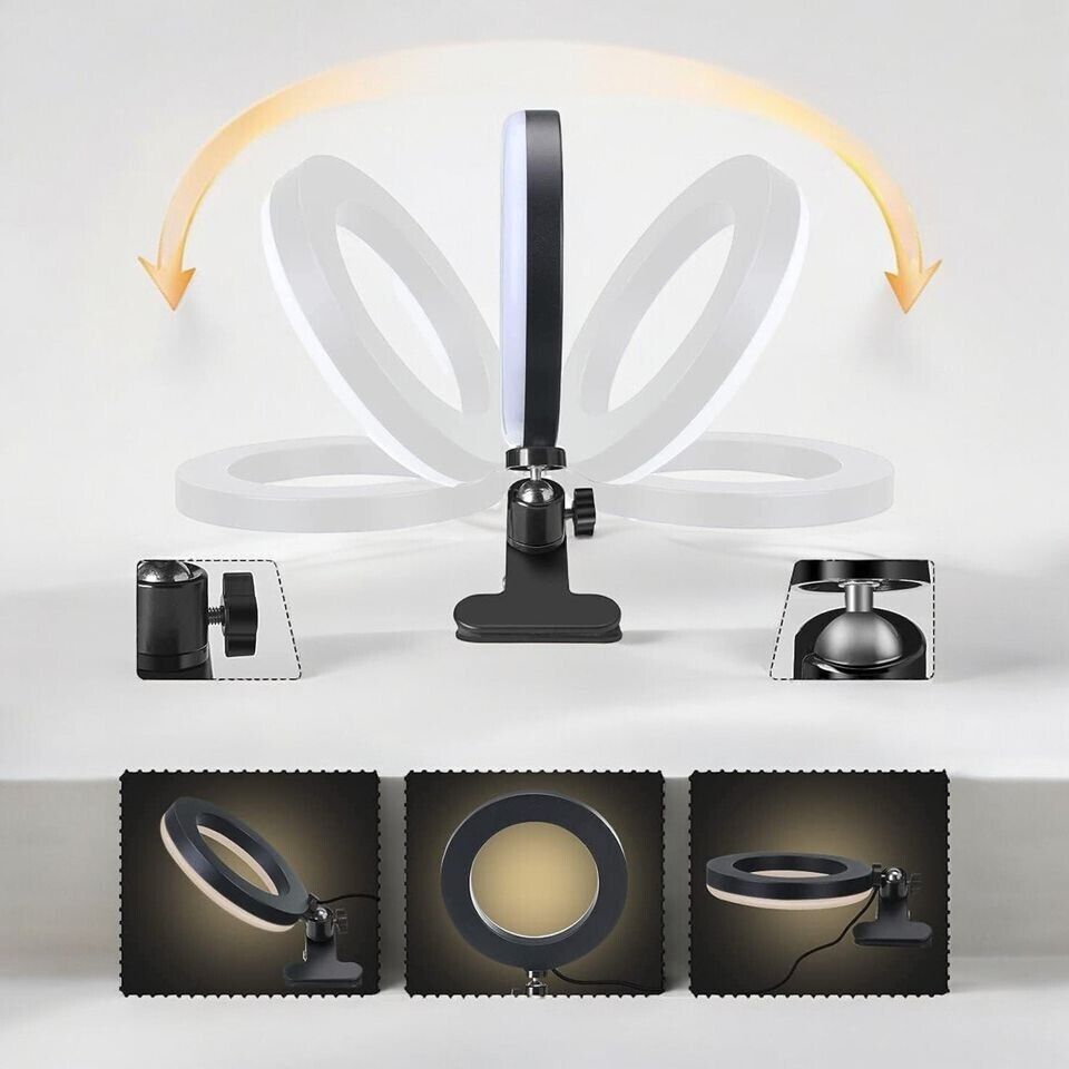 6,3 " LED Ring Licht Studioleuchten Produktfotografie Ringlicht dimmbar 3 Farben