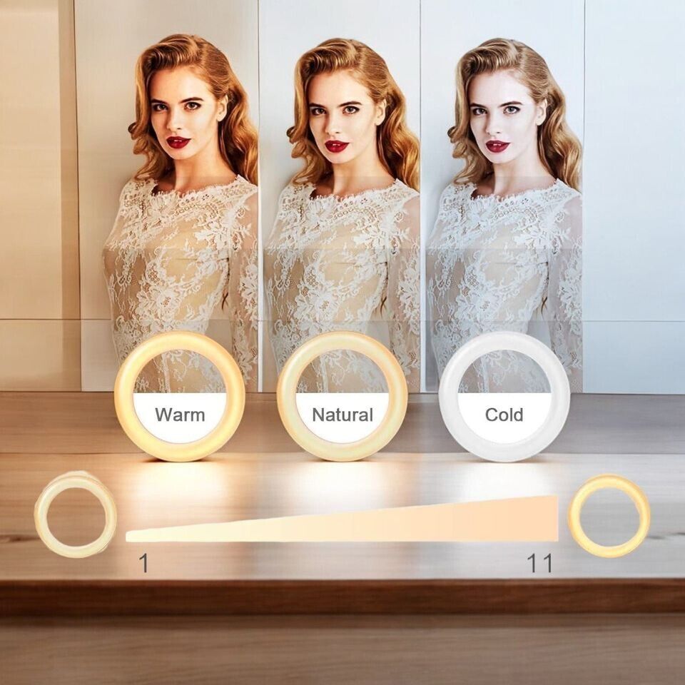 6,3 " LED Ring Licht Studioleuchten Produktfotografie Ringlicht dimmbar 3 Farben